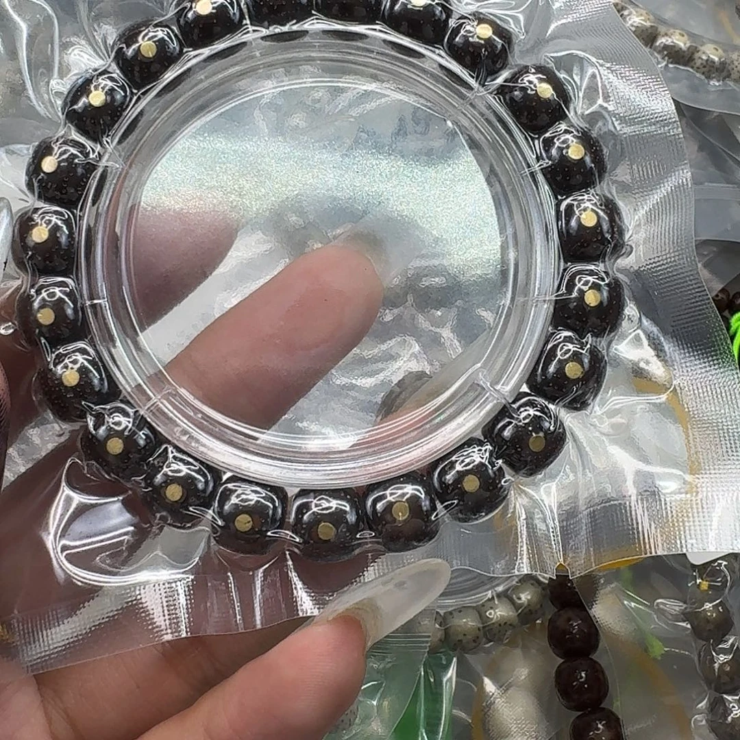 手串星月菩提241殿堂黑筋星月菩提镶嵌10桶单圈