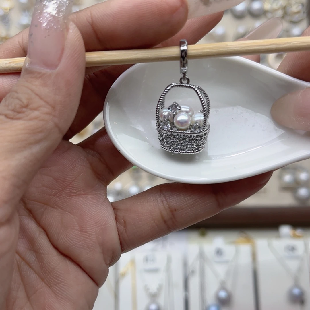 小***脆淡水珍珠合金戒指