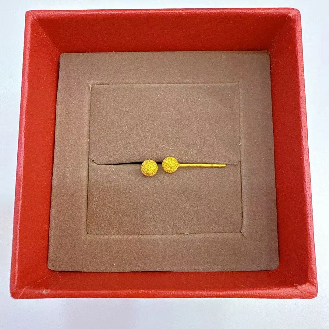 Chow Tai Seng/周大生周大生足金5G直针豆豆耳钉