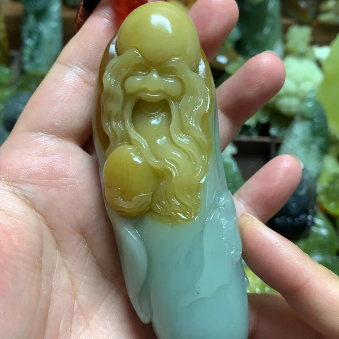 梅***来岫玉未镶嵌手把手把