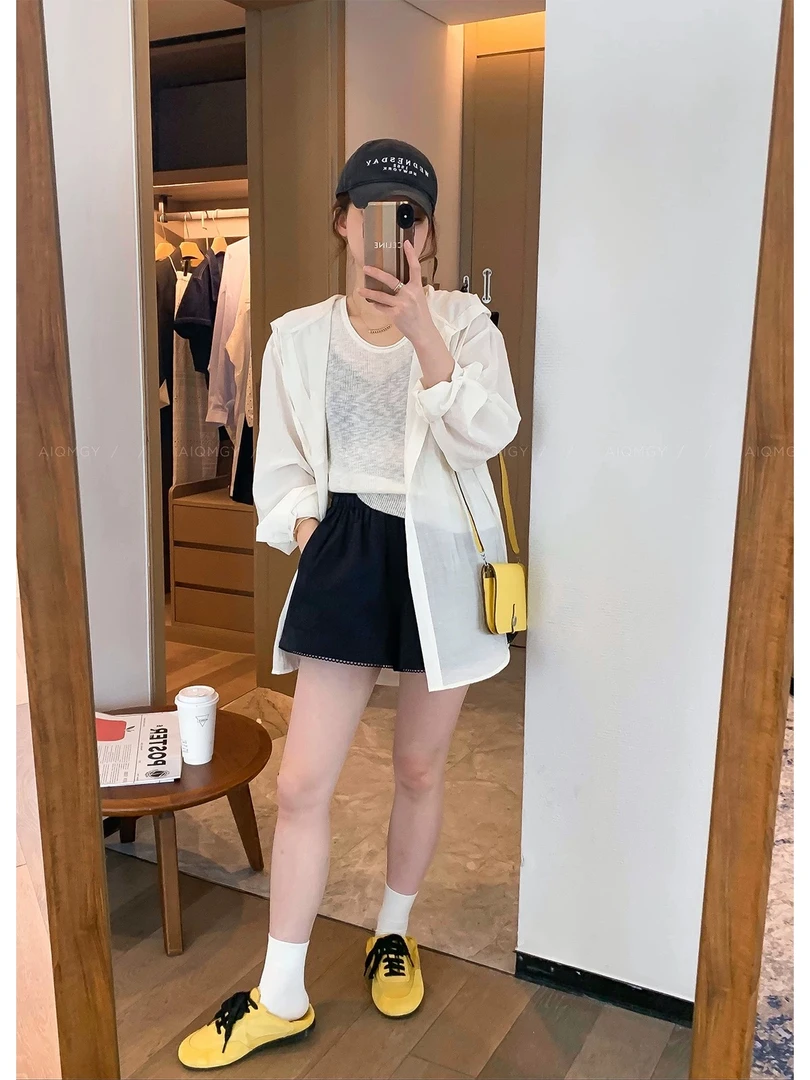 薄款连帽防晒衣衬衫外套女2025新款爆款夏季轻奢高级感防晒开衫