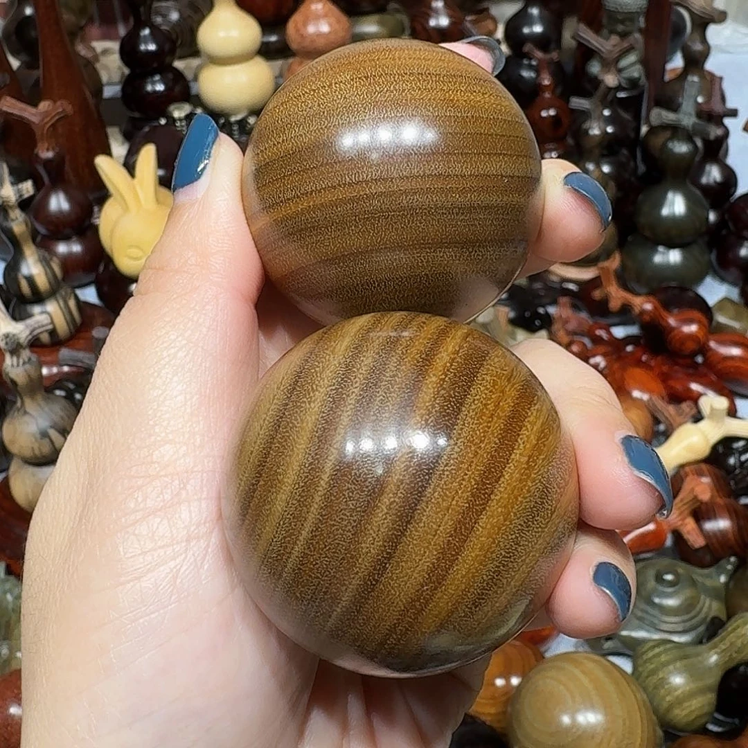 紫***来香榧木绿檀直径4.5手球