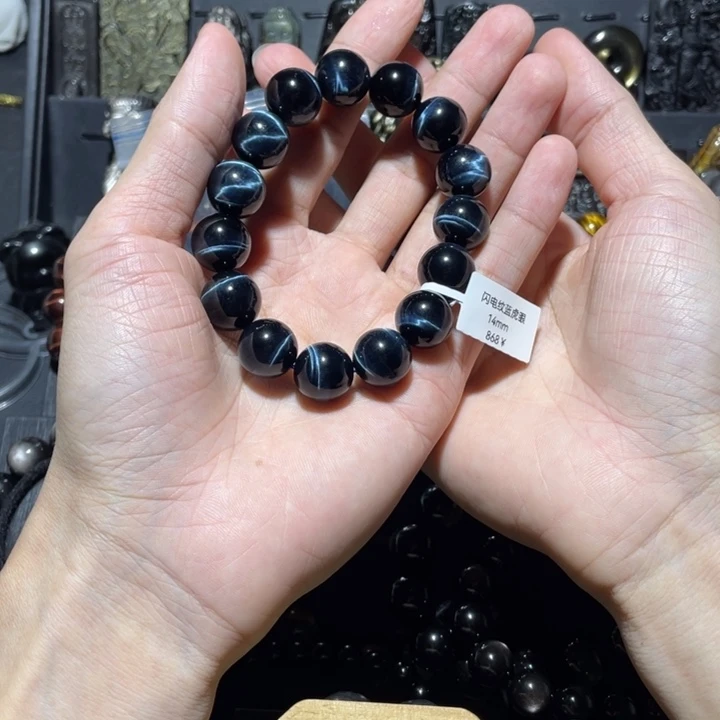 胖***门木变石未镶嵌手串