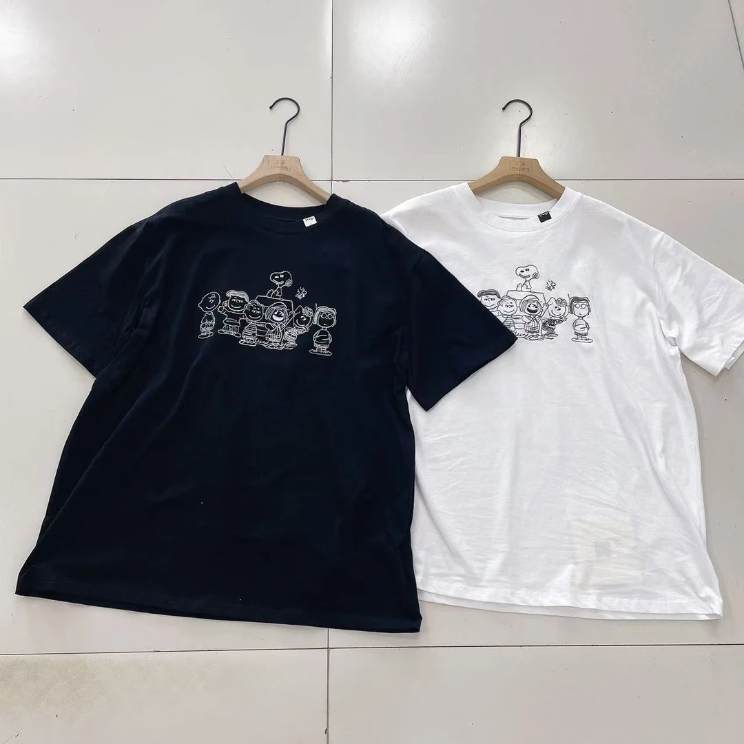 小景推荐 12273欧版刺绣小狗休闲短袖T-3067