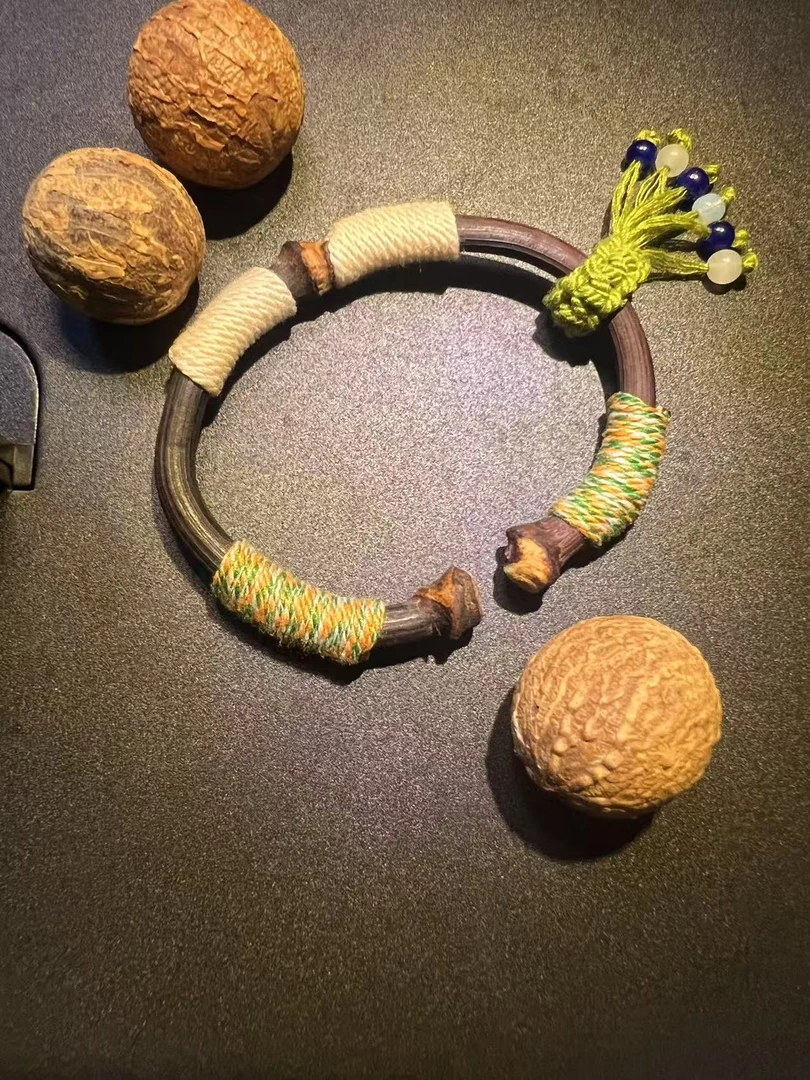 非金属木质手镯 鸡血藤藏式绳编小清新混合款-可接受定制