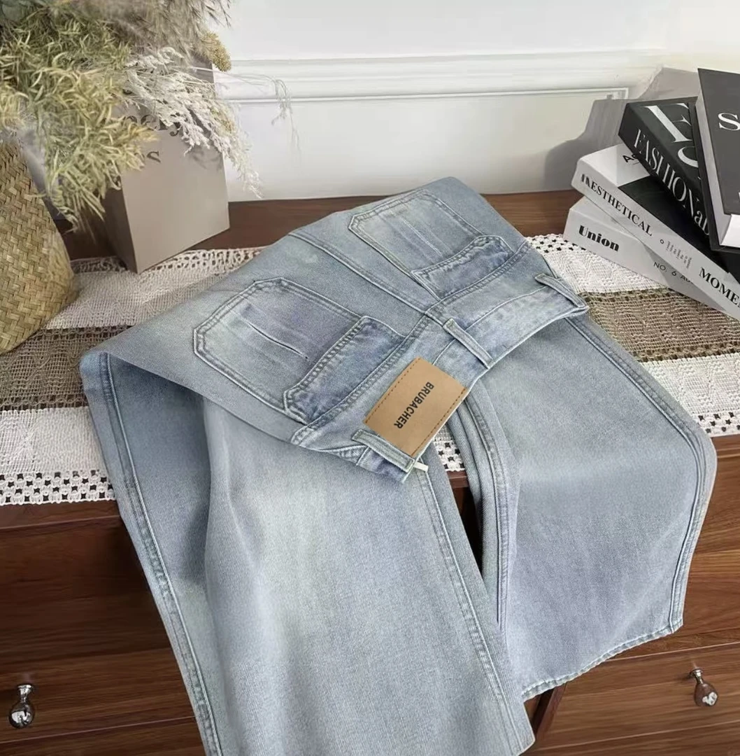 【运险+莱赛尔】夏季超薄款牛仔裤女窄版弯刀裤宽松显腿长