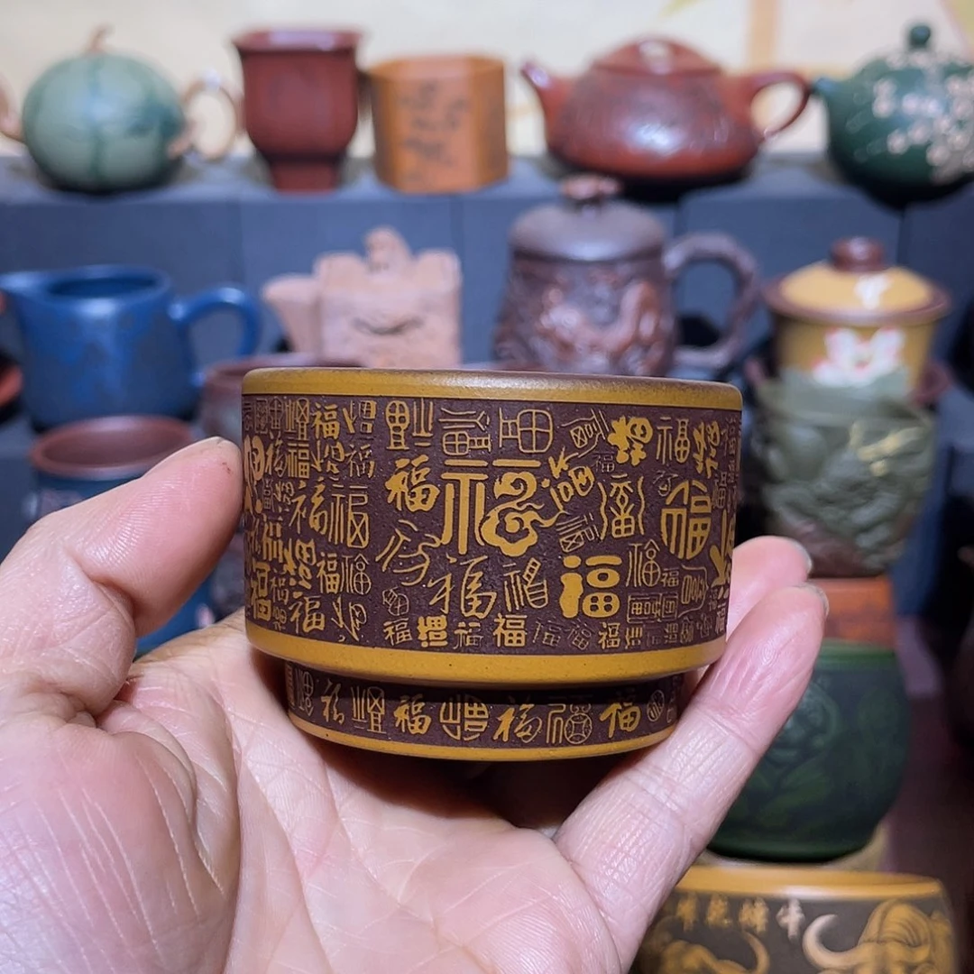 原矿紫砂手工主人杯