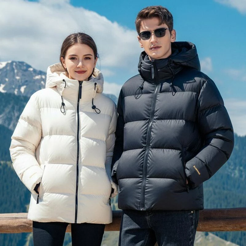 【男女同款】安心绒90白鸭绒高充绒防寒男连帽羽绒服冬外套YR2663