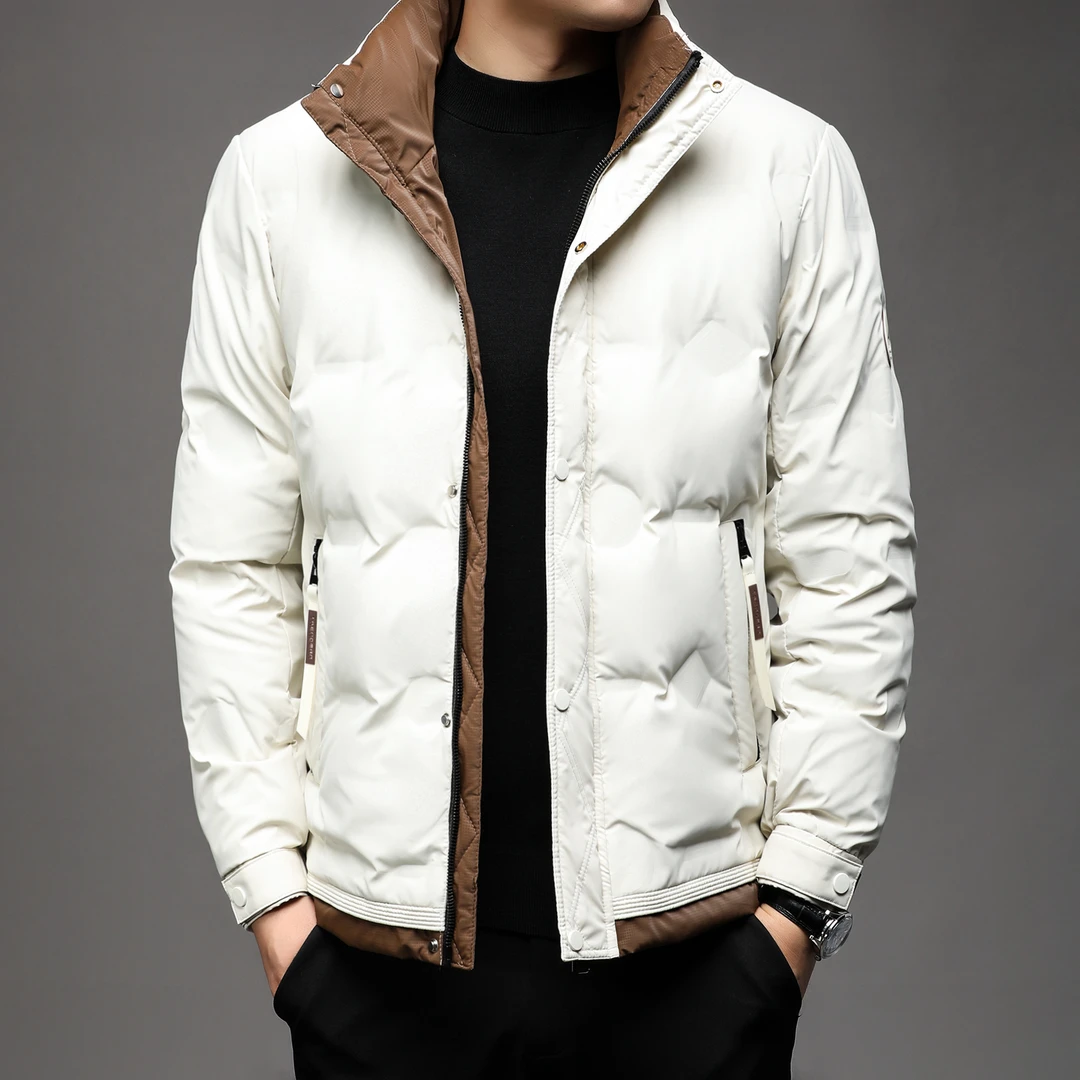 免洗羽绒服男款男士短款时尚休闲保暖立领冬季潮流青年帅气韩版