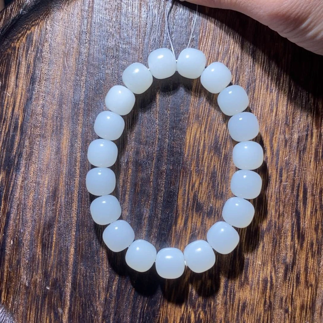 和田玉手串未镶嵌卡12老型