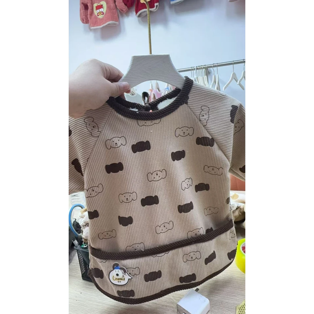 新款满印儿童加绒罩衣5923