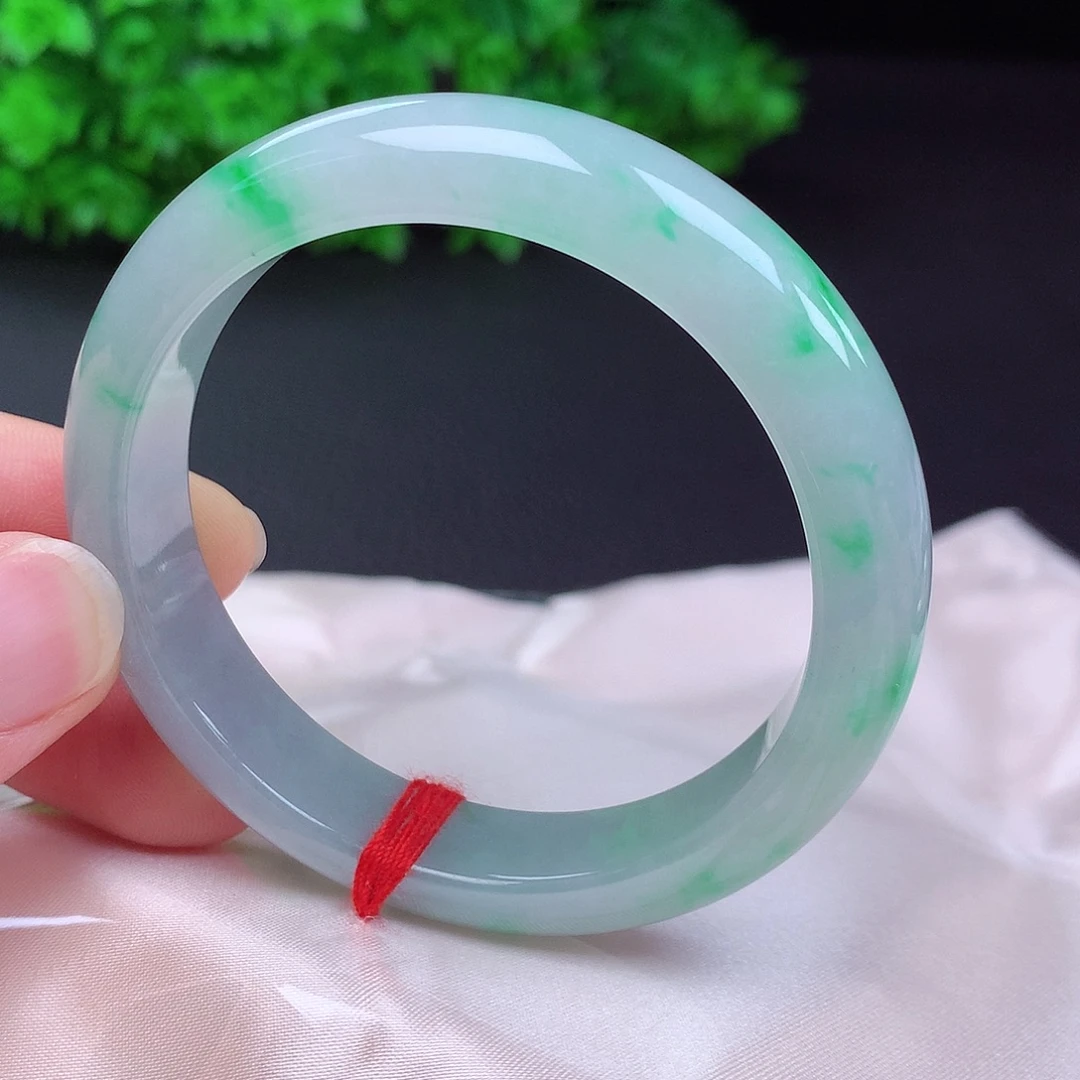 翡翠未镶嵌手镯53圈口681205