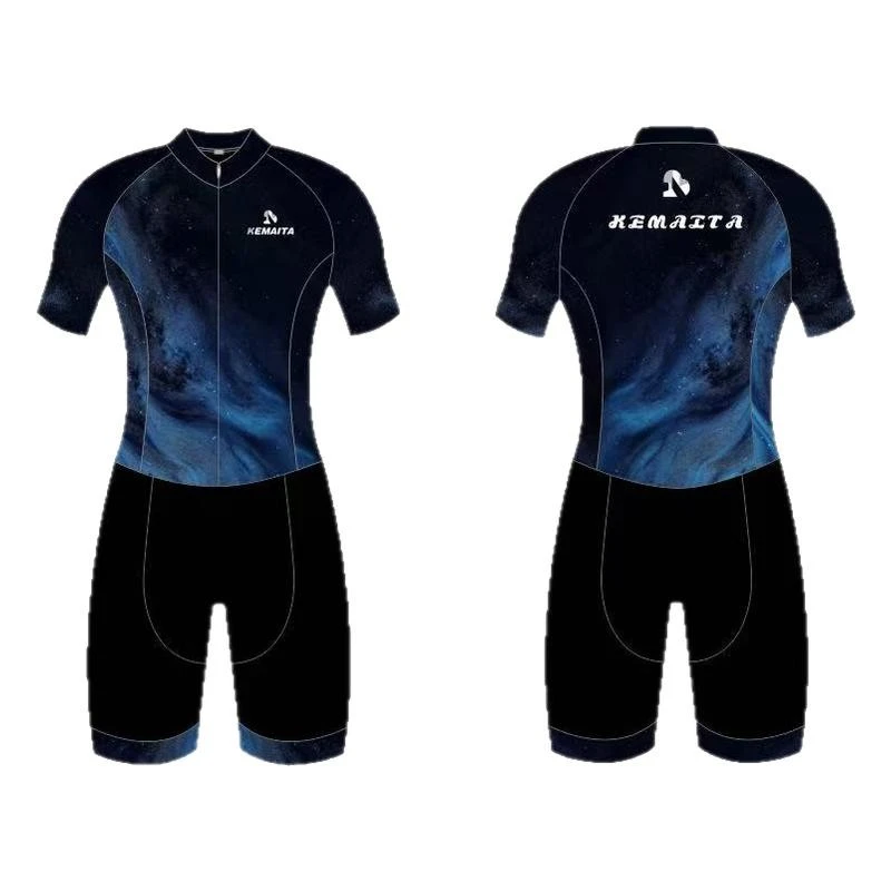 夏季儿童短道速滑服极客狮个性定制高性价比连体轮滑服滑冰服男女