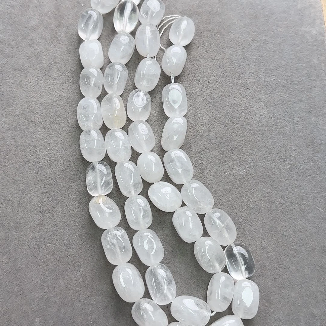 玛瑙/玉髓未镶嵌珠宝半成品13×18奶白晶土豆随行一条