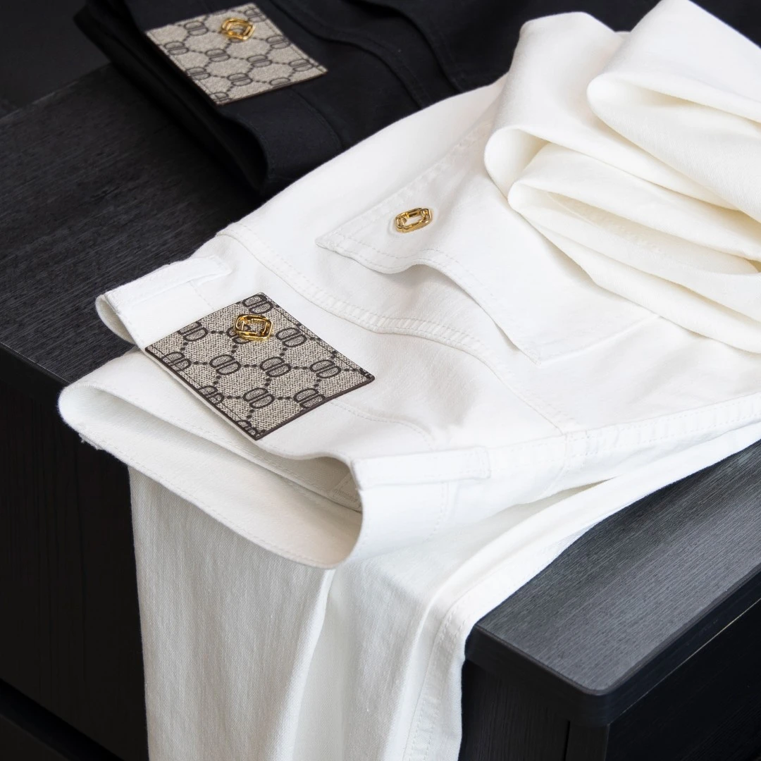 高弹力~新疆棉奢侈欧货白色牛仔裤男修身直筒早秋季薄款休闲裤男