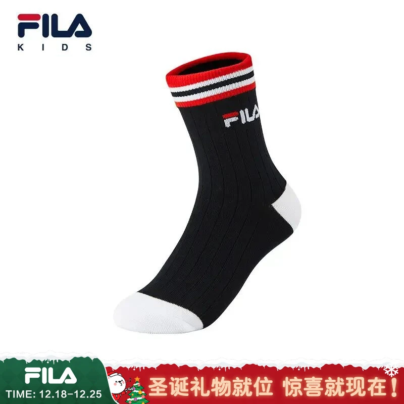 【斐乐儿童】2025年春季新款男女款中筒透气中大童中腰袜K17B341302