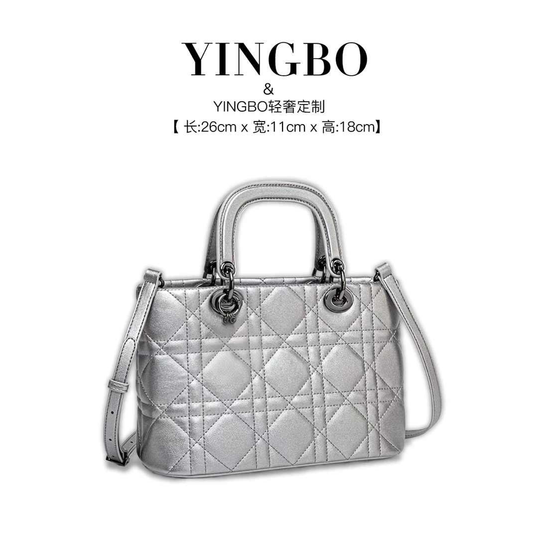 【英柏甄选】QYX-81618-银灰色 小众设计感单肩包百搭女包