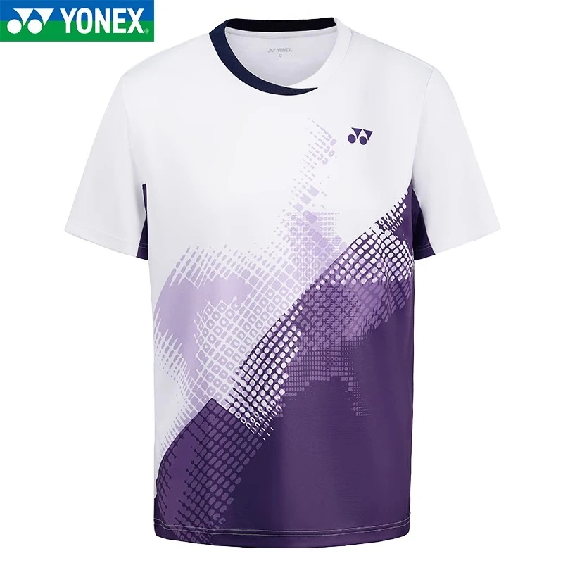 25年新款尤尼克斯YY羽毛球服运动服T恤上衣训练速干短袖110165BCR