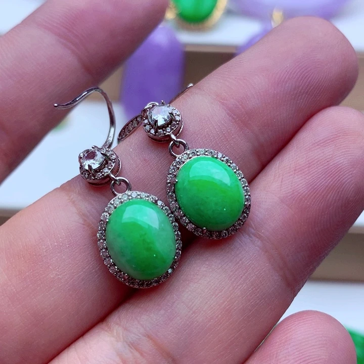 翡翠未镶嵌耳饰耳饰