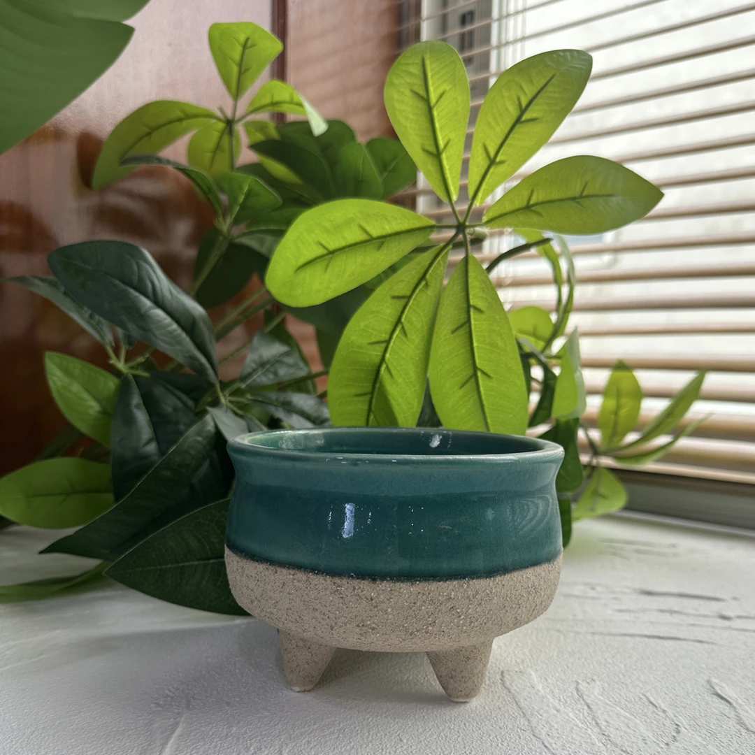 A11高9口12.5花盆北欧风格带托盘特大号简约创意室内外多肉