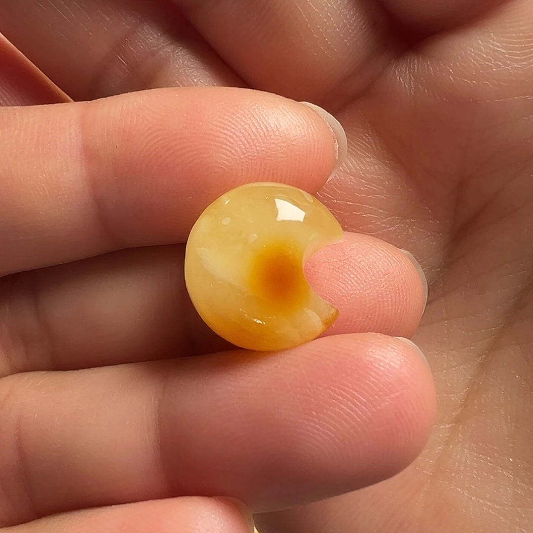 蜜蜡颈饰未镶嵌月亮（打孔不退换）