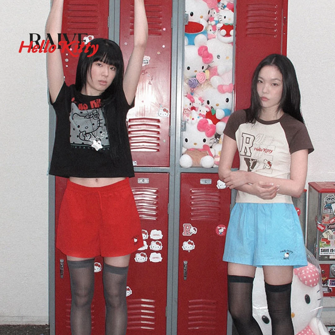 【RAIVE×Hello Kitty】联名款运动显瘦韩系休闲短裤
