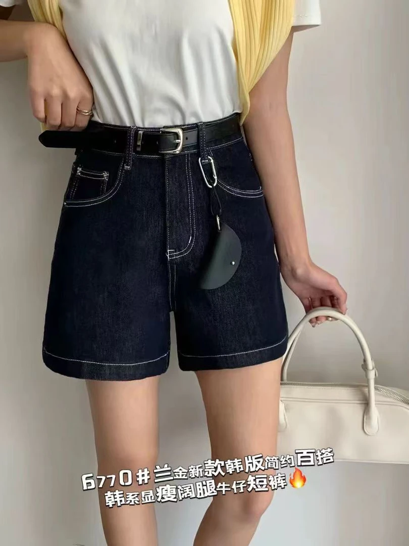 【肉总】新款时尚百搭牛仔短裤6770