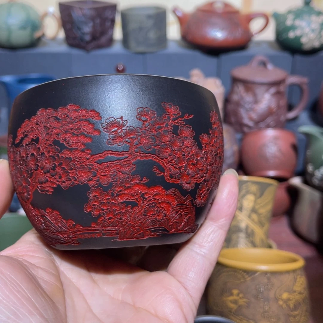 原矿紫砂手工主人杯