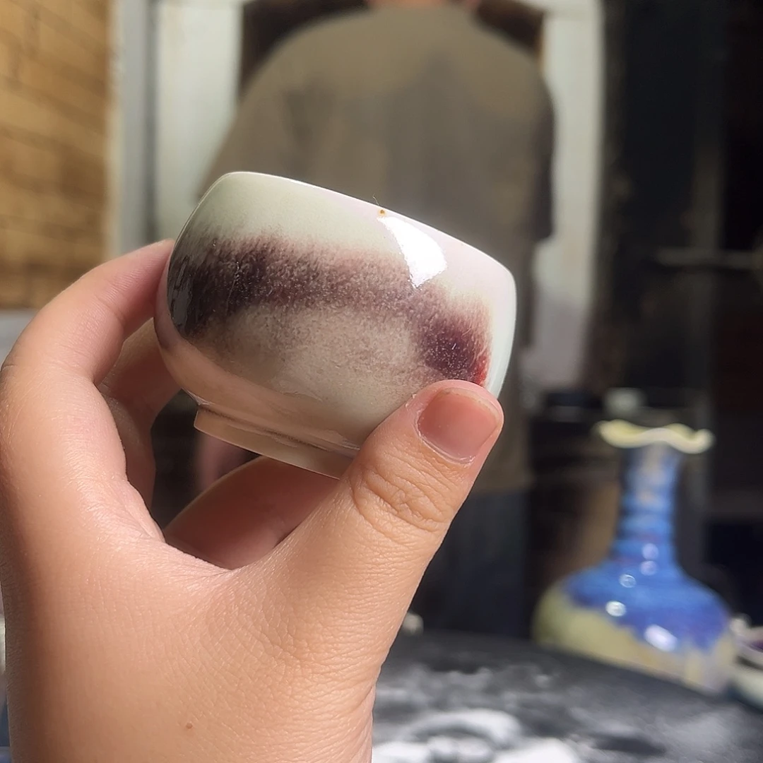 摆件用****2钧瓷煤烧二厂釉小杯
