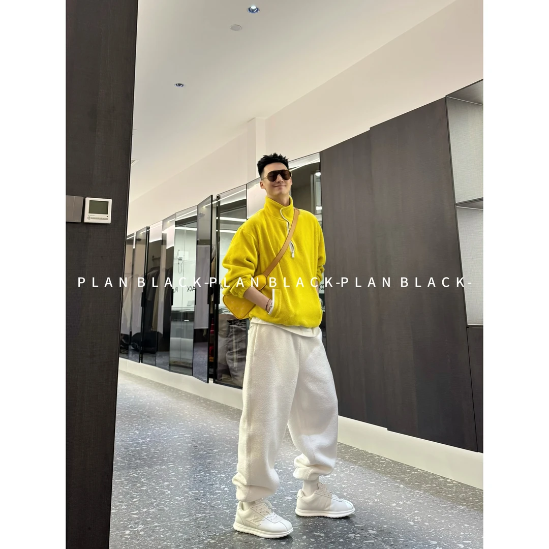 RICH陈发财【熊抱绒/半拉链】秋冬氛围感保暖摇粒绒卫衣外套8283