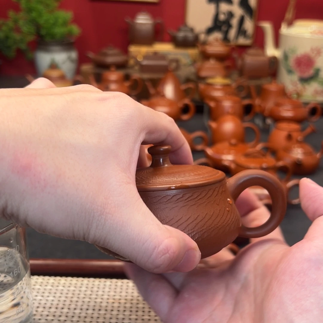 茶壶紫砂潮州手拉壶手捧花