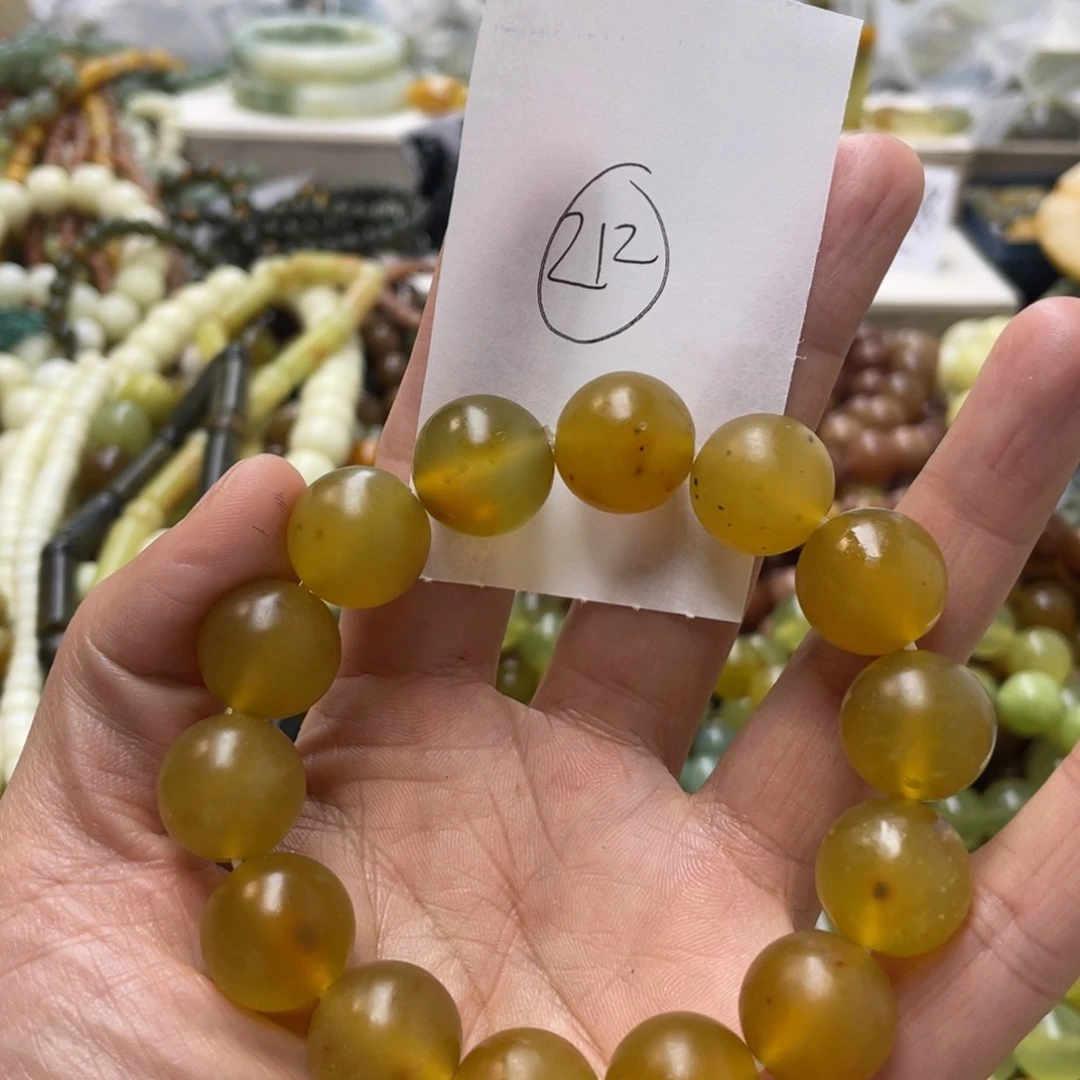 蛇纹石玉手链未镶嵌该*子