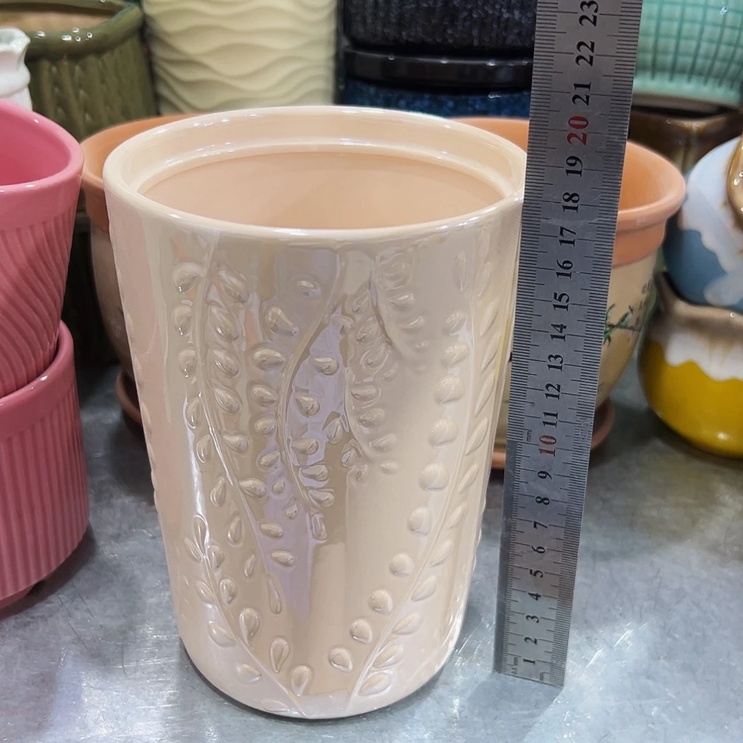 外贸尾单陶瓷花盆凑10 米包邮