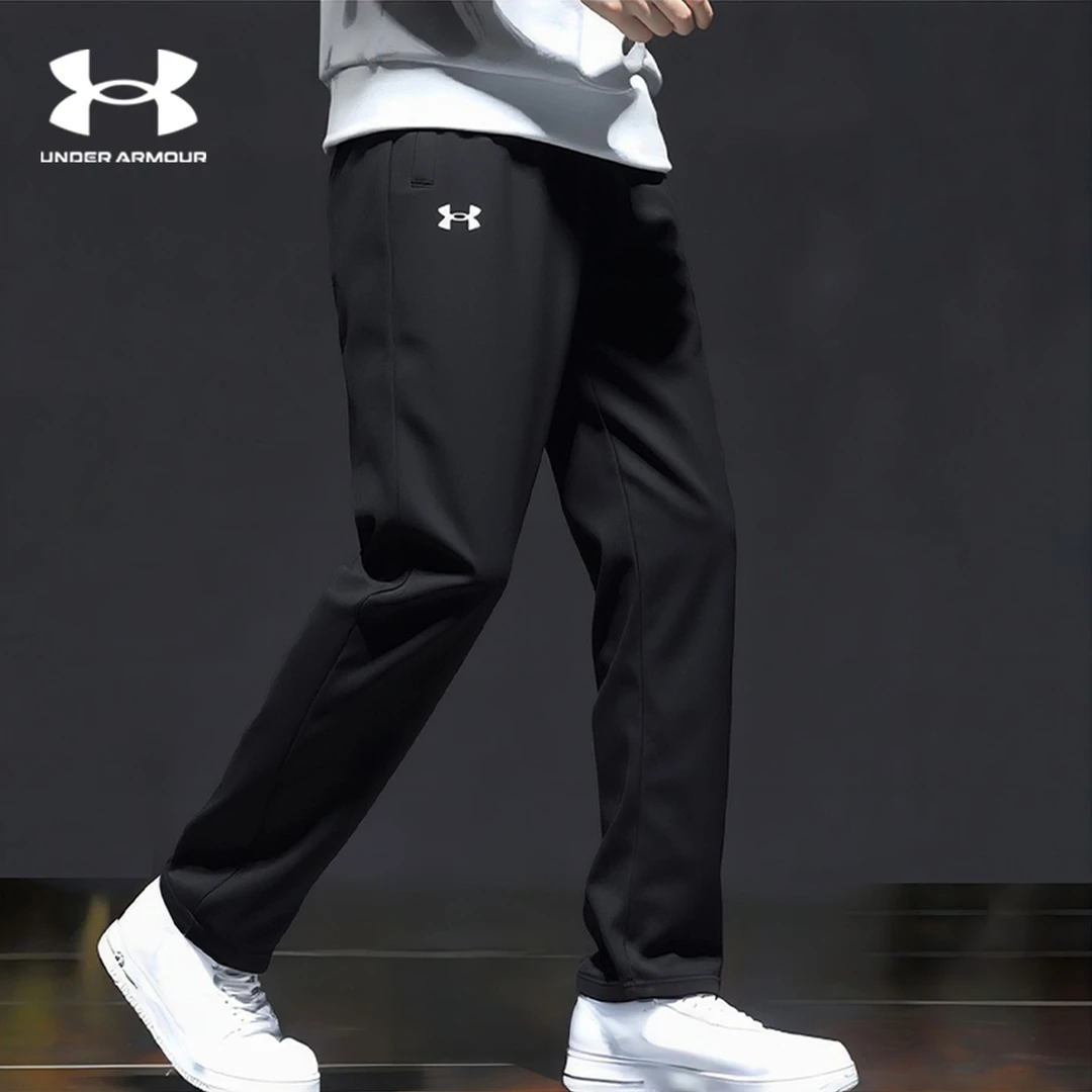 安德玛运动裤男款秋季宽松休闲百搭直筒透气卫裤速干跑步针织长裤