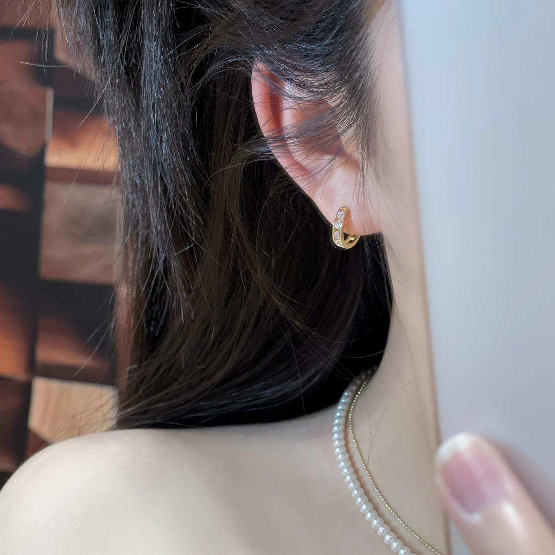 F433金色质感耳扣温柔小众小巧个性百搭可爱时尚简约