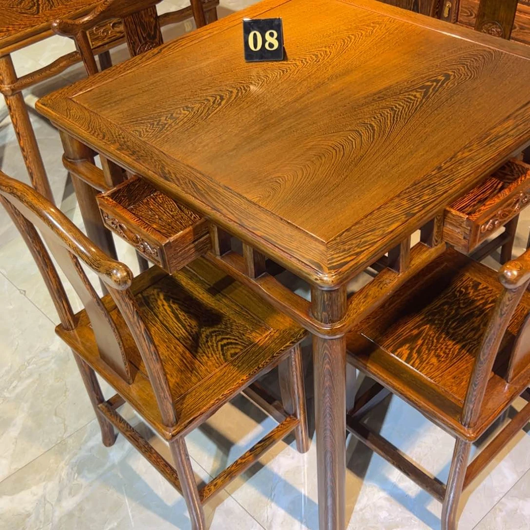 鸡翅木类成套家具李**来80带五椅一套