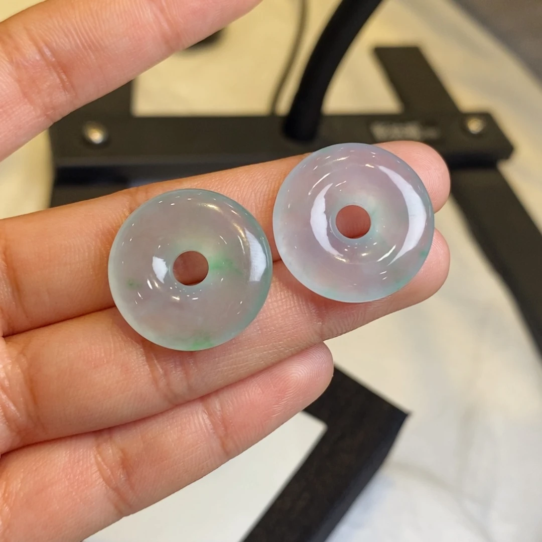 翡翠耳饰未镶嵌裸石甜甜圈