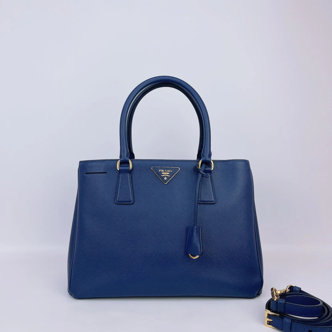 95新 Prada/普拉达 Prada十字纹牛皮杀手底长30 E076