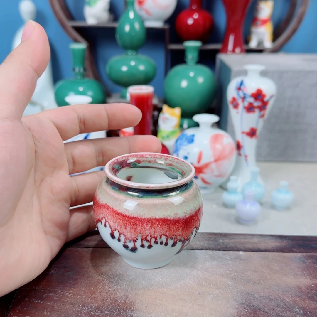 陶瓷手工小花器摆件