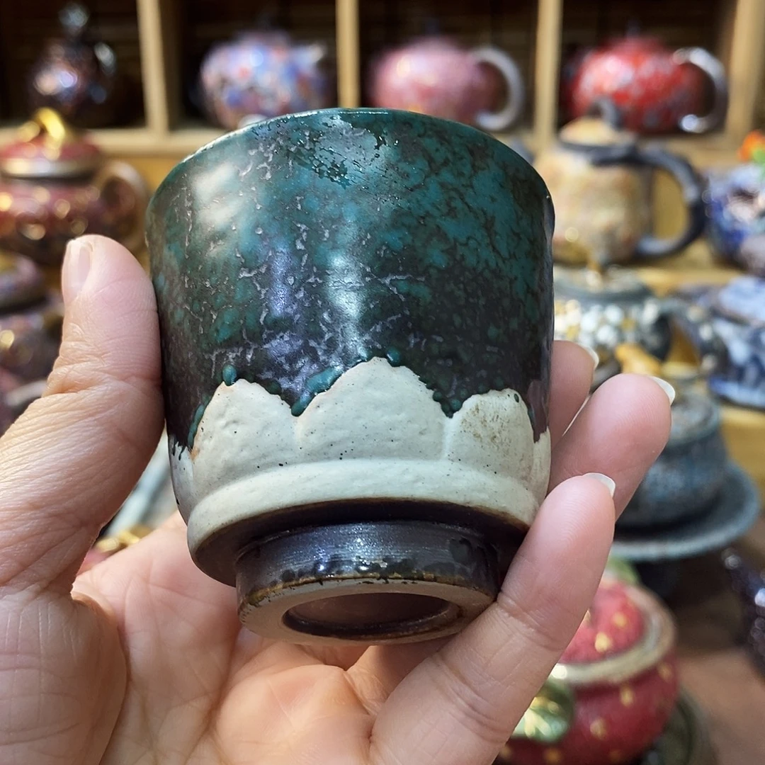 粗陶柴烧志野茶器