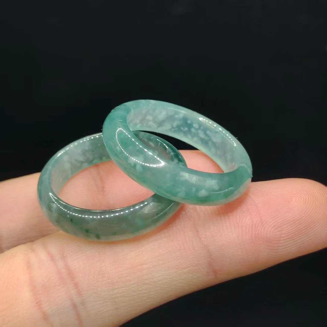 【龙龙严选】翡翠戒圈赠皮绳L1【多样性发其一】（均码）