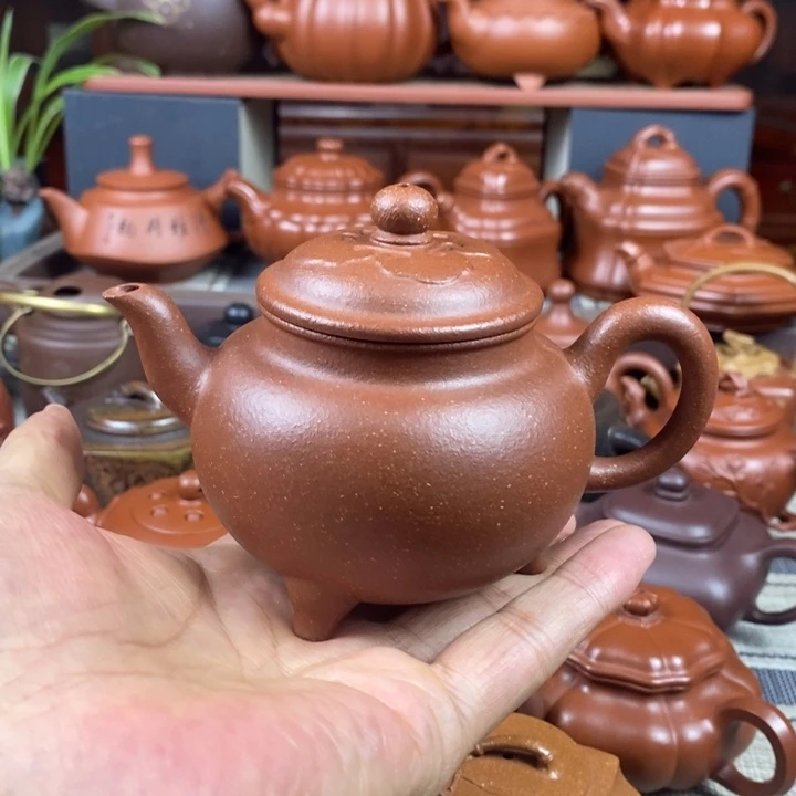紫砂茶壶大彬如意150-250cc原矿宝山红降坡泥特价
