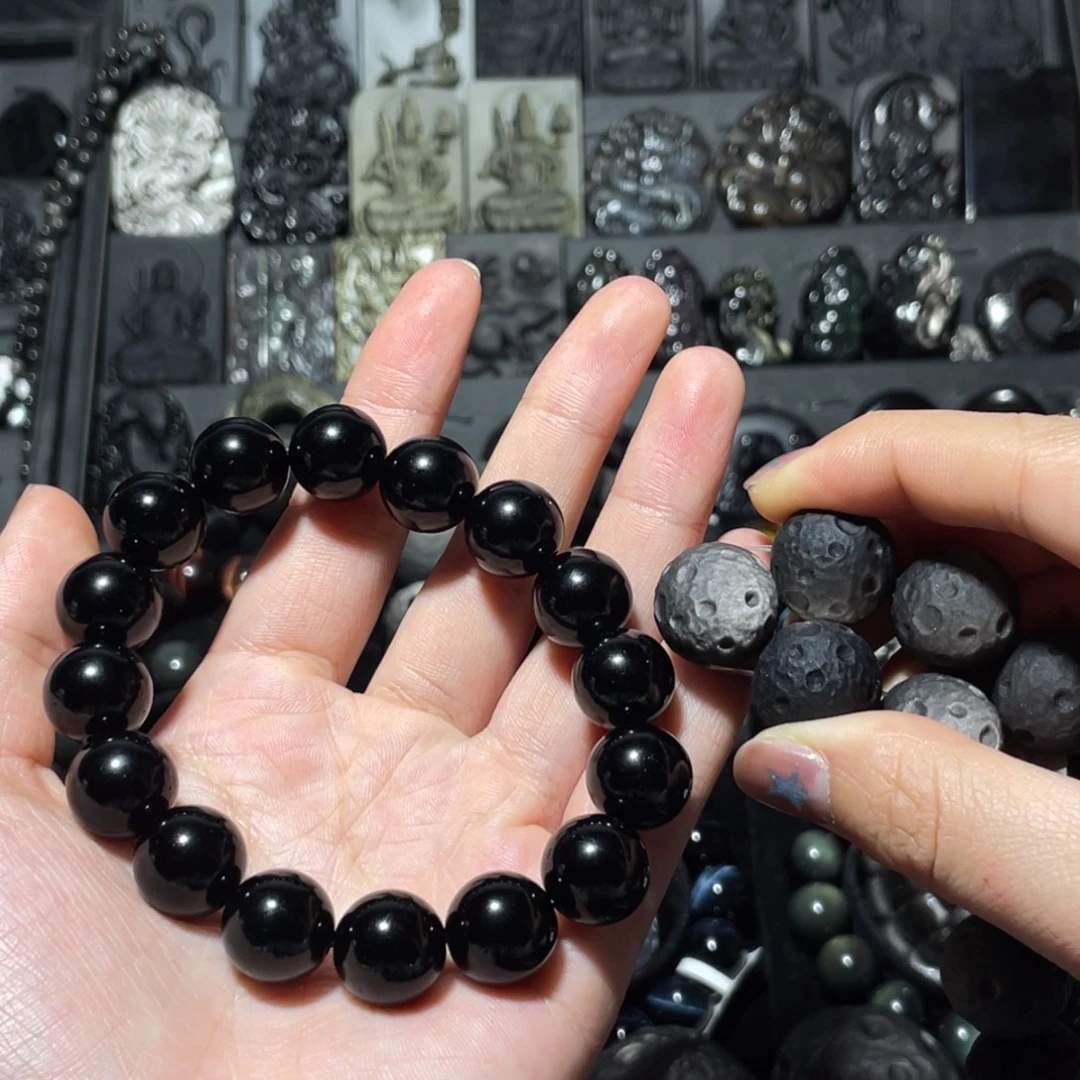 《***》黑曜岩未镶嵌珠宝奇石
