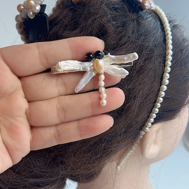 未镶嵌发夹淡水珍珠