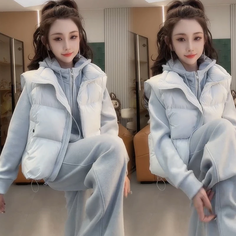 2025秋季新款时尚显瘦气质网红高档套装女高级百搭宽松大码三件套