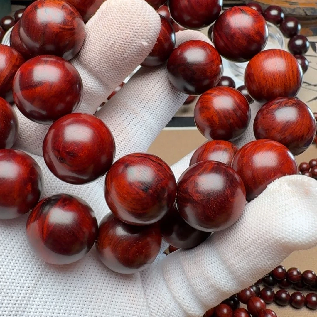 用***2檀香紫檀（小叶紫檀）20.cm无胶无蜡2串