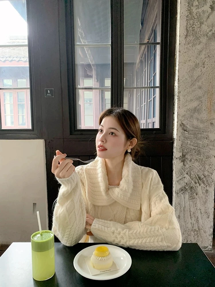 【都市佳人】设计感重工立体毛衣外套女秋冬高级感新款软糯针织开衫