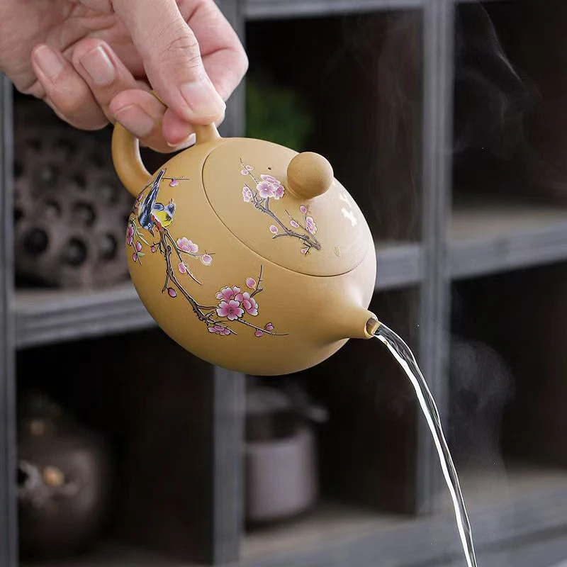 大容量黄段泥喜上眉梢变色凤鸣450ml一壶2主杯
