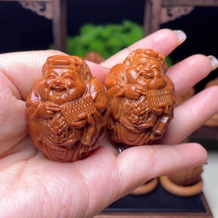 吊坠橄榄核龙财手球3.5