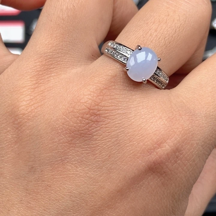 翡翠未镶嵌戒指戒指有冰丝